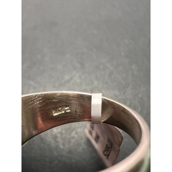 NEW Blue topaz sterling silver ring size 8 / 12.47 grams - Picture 7 of 11